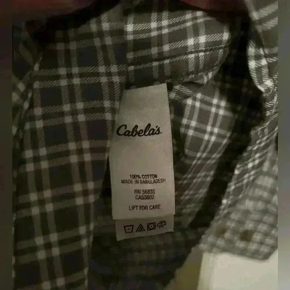 Cabelas men’s long sleeve plaid button down shirt size M - Picture 4 of 7
